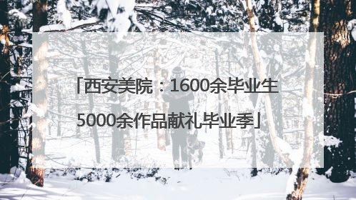 西安美院：1600余毕业生5000余作品献礼毕业季